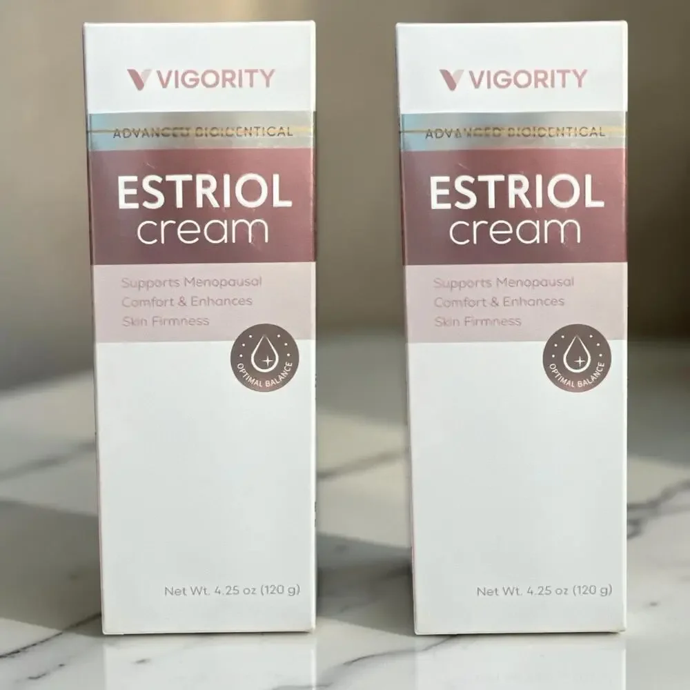 Vigority Estriol Cream 0.3% Menopause Skin Support 4.25 oz Lot of 2 New